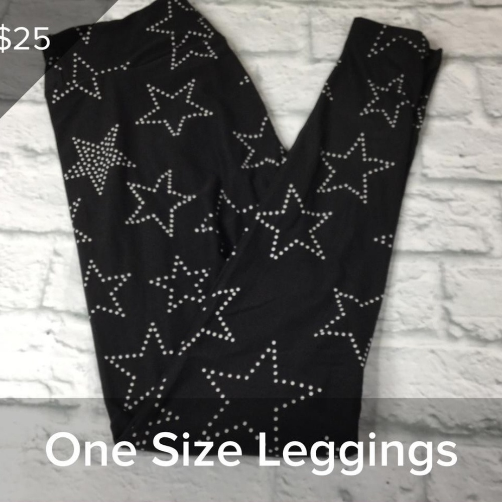 ✨⭐NWT LuLaRoe OS Leggings B&w stars